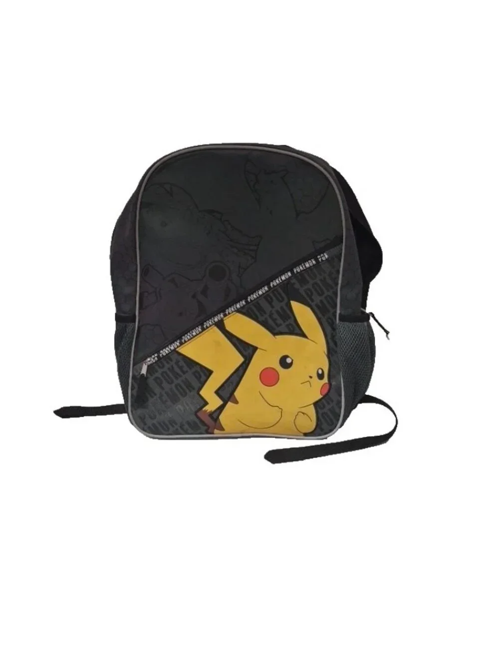 Pokémon Backpack Kids One Size Gray Excellent Pikachu Charizard Bioworld School